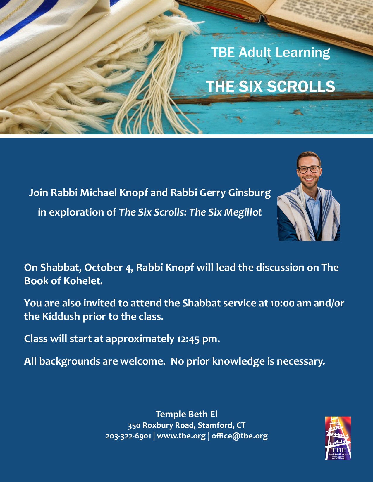 The Six Scrolls: The Six Megillot @ Temple Beth El