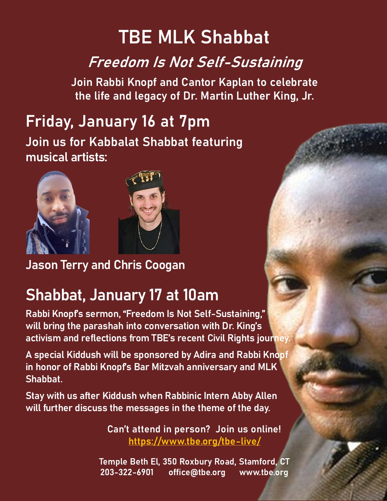 MLK Shabbat @ Temple Beth El